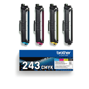 Brother TN-243CMYK Confezione originale da 4 toner – Nero, Ciano, Magenta, Giallo